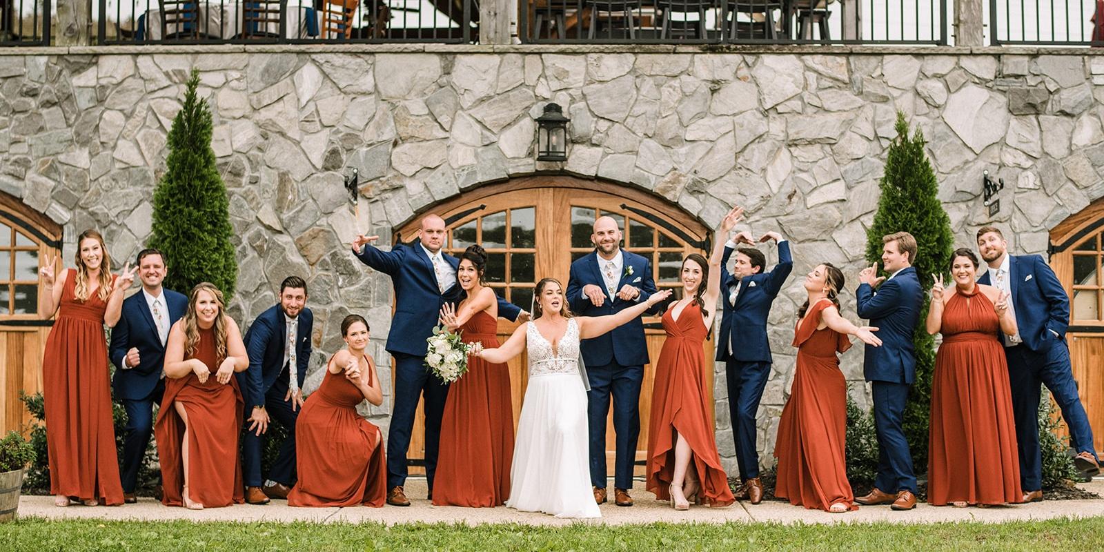 Creek's Edge Winery weddings in Lovettsville VA