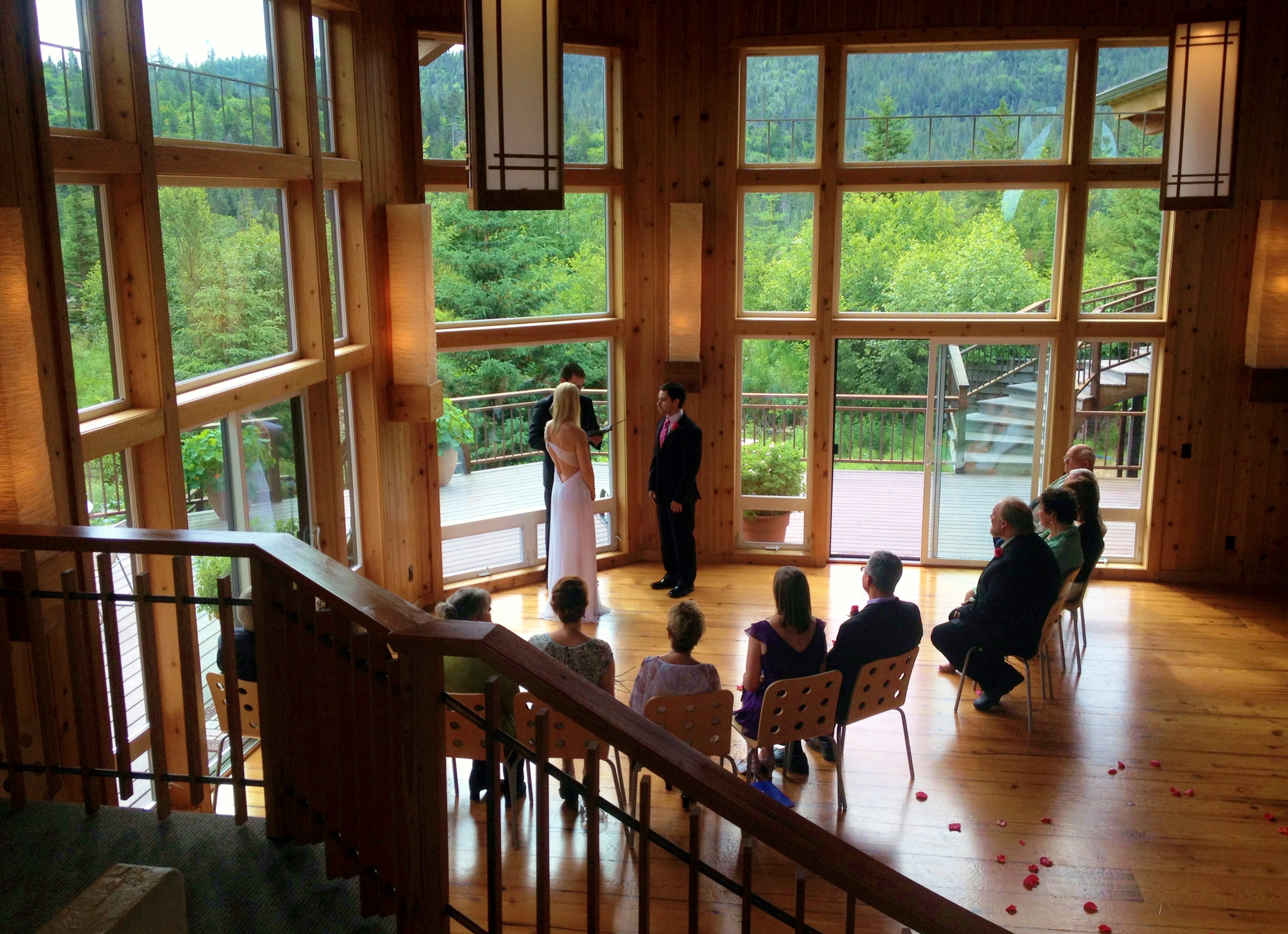 Halibut Cove Wedding A Garden Wedding With A Double Ceremony Arch